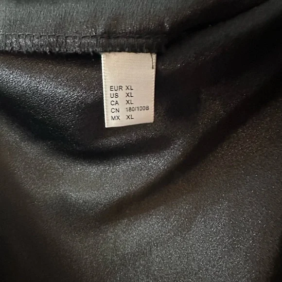 Black Satin Midi Skirt - Picture 2 of 2